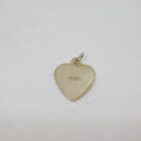 Sterling Silver Heart Shape St Christopher Travel Charm Pendant Vintage c1970