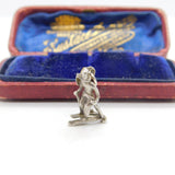 Sterling Silver Alpine Skiing Charm Pendant Vintage c1970