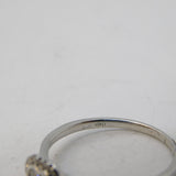 18ct White Gold & Brilliant Cut Diamond Heart Shaped Engagement Ring Vintage