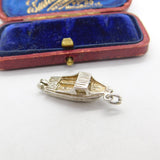 Sterling Silver Speedboat Charm Pendant Vintage c1970