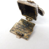 Sterling Silver 'Call 999' Opening Telephone Charm Pendant Vintage c1970