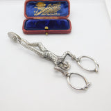 Georgian Revival Sterling Silver Novelty Circus Harlequin Sugar Scissors 1971