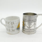 George III Sterling Silver Female Head & Drapery Swags Mug Antique 1807 London