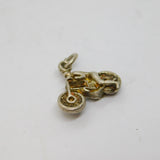 Sterling Silver Motorbike & Figure Charm Pendant Vintage c1970