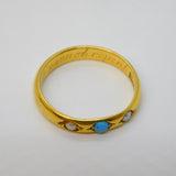 18th Century 22ct Gold Posy Ring 'A Mind Content Cannot Repent' Antique