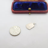Sterling Silver & Enamel Skye Shield Charm Pendant Vintage c1970