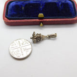 Sterling Silver Scarecrow Head Charm Pendant Vintage c1970
