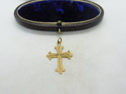 Silver Gilt Delicate Crucifix Charm Pendant Vintage c1970