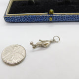 Sterling Silver Man Playing Football Charm Pendant Vintage c1970