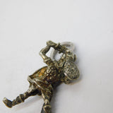 Sterling Silver Viking Warrior Charm Pendant Vintage c1970