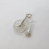 Sterling Silver Pennyfarthing Bicycle Charm Pendant Vintage c1970