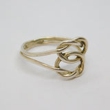 Sterling Silver Double Infinity Knot Studio Style Ring Vintage c1970 Size P 1/2