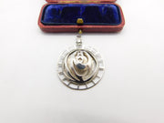 Sterling Silver Rennie Mackintosh Style Rose Flower Pendant Vintage 1996 London