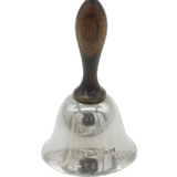 Sterling Silver Wooden Handled Small Dinner Bell Vintage 1984 London