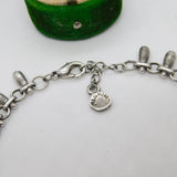 Pilgrim Sterling Silver Danish Design Ball & Purple Glass Bracelet Vintage