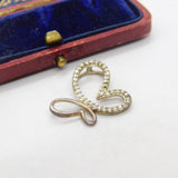 Sterling Silver Diamond Paste Butterfly Charm Pendant Vintage c1970