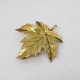 Sterling Silver Gilt Canadian Maple Leaf Brooch Pin Vintage c1970