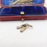 Sterling Silver Pair of Shoes Charm Pendant Vintage c1970