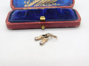 Sterling Silver Pair of Shoes Charm Pendant Vintage c1970