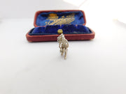 Sterling Silver Mountain Skier Charm Pendant Vintage c1970