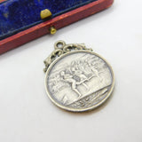 Sterling Silver Cross Country Running Fob Medal 1936 Birminghan Antique