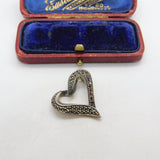Sterling Silver Heart Charm Pendant Vintage c1970