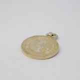 Sterling Silver "The Poetry Society" Engraved Medallion Charm Antique c1944