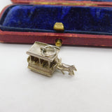 Sterling Silver Horse & Carriage Charm Pendant Vintage c1970