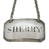 George IV Sterling Silver Sherry Decanter Label Antique 1829 Birmingham