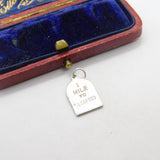 Sterling Silver 1 Mile to Sleaford Charm Pendant Vintage c1970