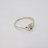 Sterling Silver Daisy Flower Dress Ring Vintage c1970 Size M 1/2