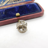 Sterling Silver Wishing Well Good Luck Charm Pendant Vintage c1970
