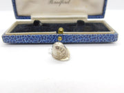 Sterling Silver Traditional Police Helmet Charm Pendant Vintage c1970