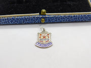 Sterling Silver and Enamel Travel Shield 'Maidstone' Charm Pendant Vintage c1970