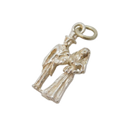 Sterling Silver Wedding Couple Charm Pendant Vintage c1970s