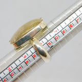 Sterling Silver Quartz, Peridot & Citrine Studio Ring Vintage c1970 Size Q 1/2