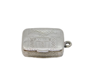 George III Sterling Silver Novelty Suitcase Vinaigrette Antique 1820 Birmingham