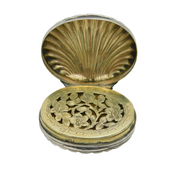 Georgian Sterling Silver Shell Form Vinaigrette Antique 1799 Birmingham