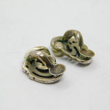 Pair of .800 Silver Marcasite & Pearl Deco Clip On Earrings Antique c1930