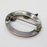 Victorian Sterling Silver Buckle Form Sweetheart Brooch Antique c1880s