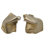 Studio Sterling Silver & Gold Modernist Stud Earrings Vintage c1990s