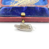 Sterling Silver Canoe Boat Charm Pendant Vintage c1970