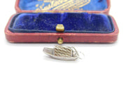Sterling Silver Canoe Boat Charm Pendant Vintage c1970
