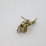 Sterling Silver CHIM Helicopter With Figure Charm Pendant Vintage c1970s
