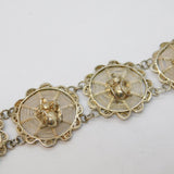 20th Century Sterling Silver Spider in the Web Panel Bracelet Antique c1930s
