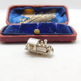 Sterling Silver Little Openable Steam Engine Charm Pendant Vintage c1970