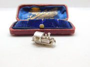 Sterling Silver Little Openable Steam Engine Charm Pendant Vintage c1970