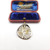 Sterling Silver & Floral Swirl Form Pendant Vintage c1970