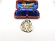 Sterling Silver & Floral Swirl Form Pendant Vintage c1970