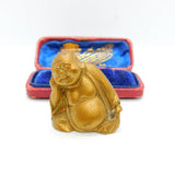 Chinese Gilded Wooden Buddha Ornament Figure Vintage c1970